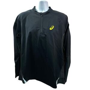 ASICS Long Sleeve Quarter Zip Shirt Black Size 2XL Stretch Performance